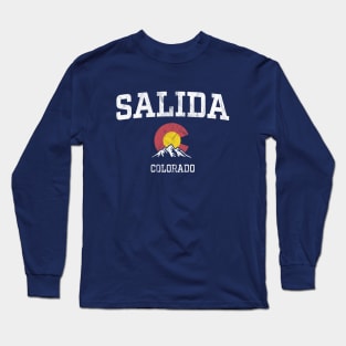 Salida Colorado CO Vintage Athletic Mountains Long Sleeve T-Shirt